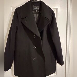 London Fog Classic Black Pea Coat